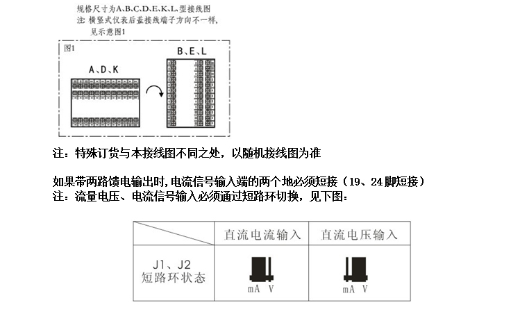 银河集团186netMIK-2600流量积算仪产品接线图