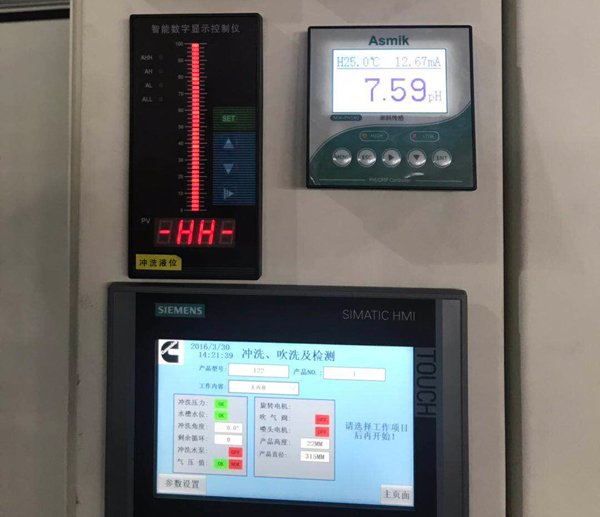 银河集团186net仪表在汽车滤芯清洗设备上的应用