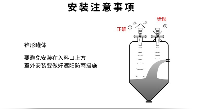 银河集团186net雷达液位计安装注意事项