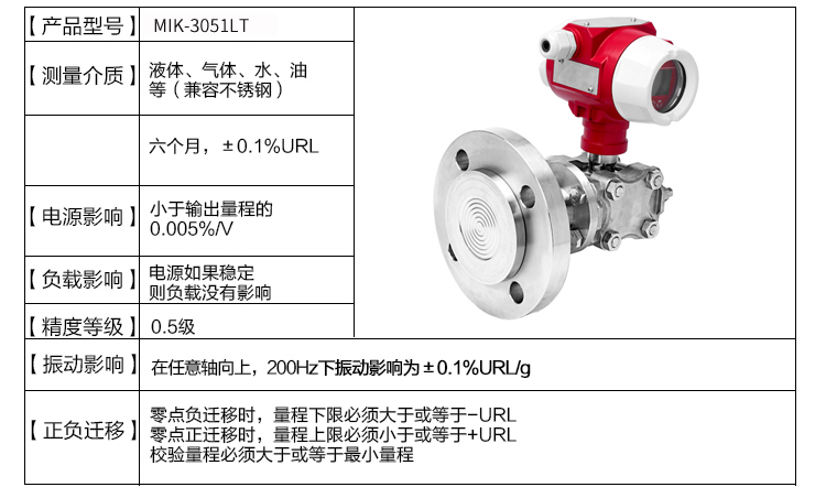 MIK-3051LTS单法兰液位产品参数